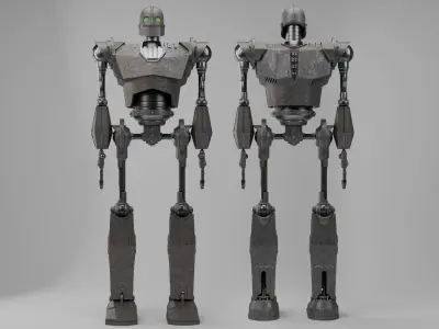 Iron Giant Rigged Low-poly 3D model