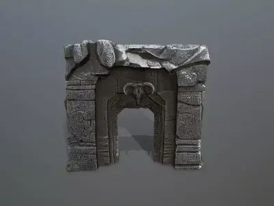 old gate Low-poly 3D model order