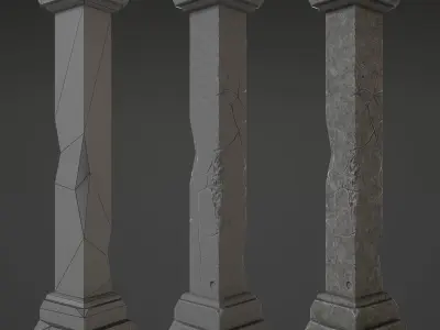 Column - 2nd Low-poly 3D model
