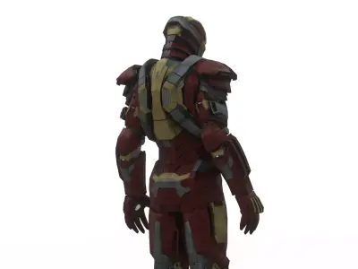 Iron man Heartbreaker Low-poly 3D model