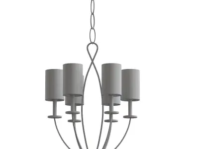CASTANA four light chandelier with shades 3D model