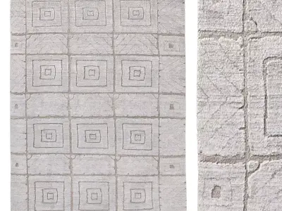 BELARI WOOL  SILK RUG 3D model