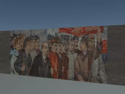 soviet graffiti Free low-poly 3D model