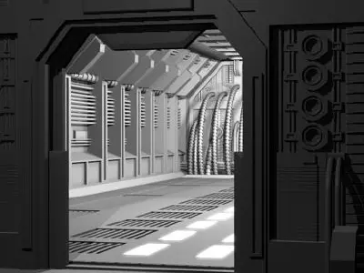 Science-fiction door 3D model