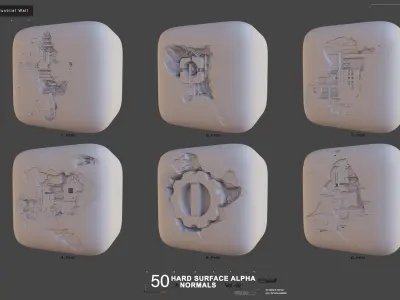 Hard-Surface Alphas Damaged wall  Vol 2 Texture