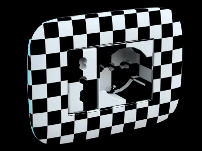 eletric Socket double EU 3D model