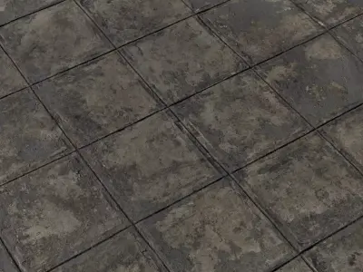 Industrial Grunge Concrete Tiles PBR Texture Texture