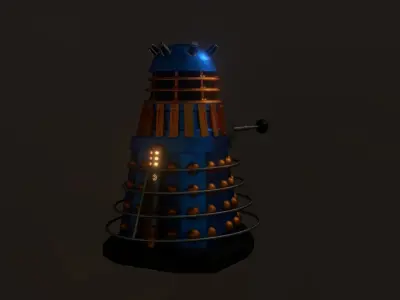 STEAMPUNK SCIENCE DALEK PACK - Rogue Film Productions Low-poly 3D model