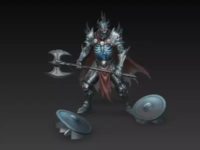 caballero esqueleto de fantasia  3D print model