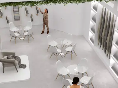 5-Modern Exhibition Booth 10x6m - 3ds Max - Corona Renderer Low-poly 3D model