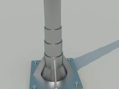 Highway Sign Board Low-poly 3D model