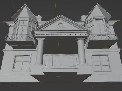  HOUSE EXTERIOR Low-poly 3D model