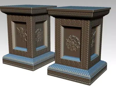 Classic pillar column for 3D print 3D print model