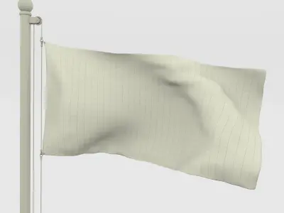 Animated New Hampshire Flag Low-poly 3D model