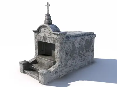 Mausoleum - tomb 1 Low-poly 3D model