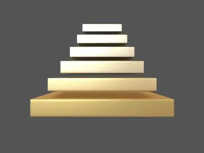 Layer Pyramid v2 003 Low-poly 3D model