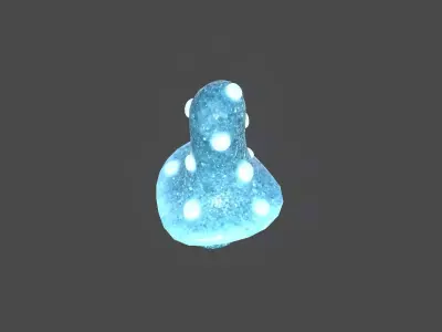 Fantasy Mushroom B02 Blue - Scene Backdrop Design Low-poly 3D model