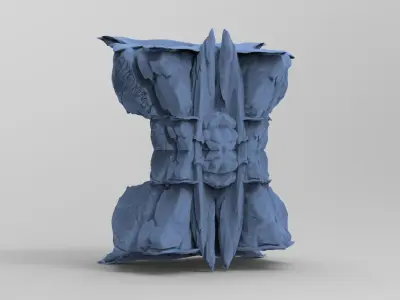 Alien Mothership crystals 3D model