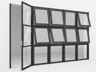 Aluminium door 15 3D model