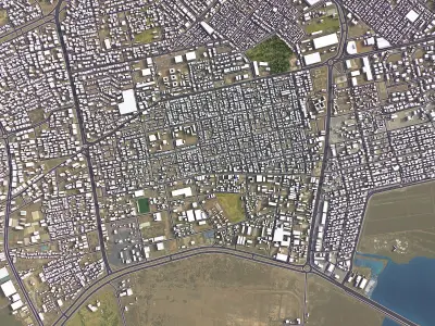Aden - City 3D Model Low-poly 3D model