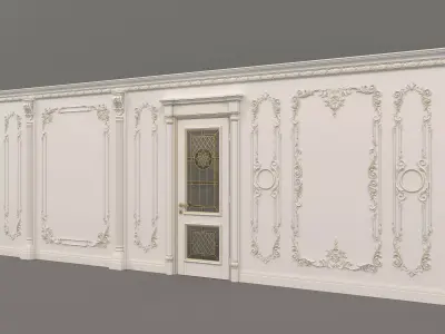 Wall Molding in Classic French style 14 3D model