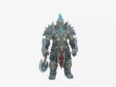 Epic Frost Orc Death Knight 3D Model World of  Style 3D model