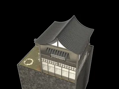East Asia ancient house 3D model