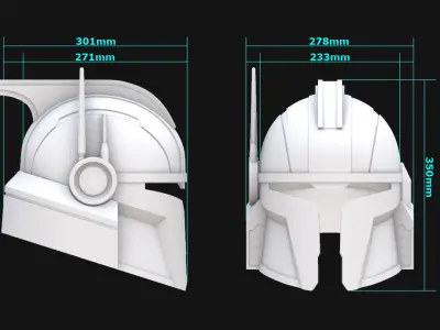 Custom Mandalorian Helmet 3D print model