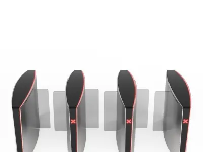 Turnstile Speedlane Slide 3D model