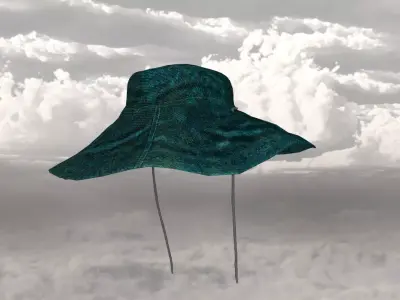 explorer hat Low-poly 3D model