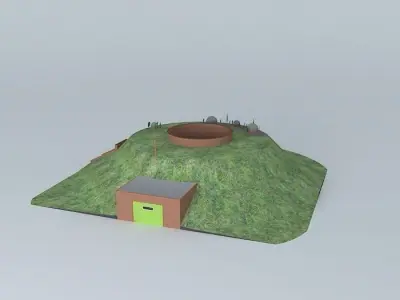 Interactive Underground House Free 3D model