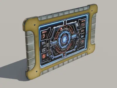 Sci-fi Touch Pad Low-poly 3D model