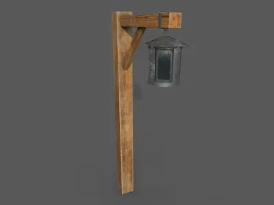 Light Post  3D Model Low-poly 3D model