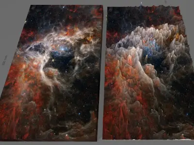 Tarantula nebula deep sky object 3d software analysis 3D print model