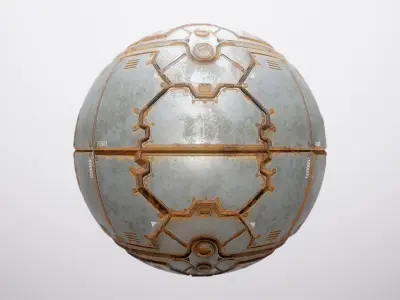 PBR Sci-Fi Spaceship Texture 20 Low-poly 3D model