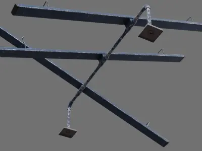 Seesaw 1B Low-poly 3D model