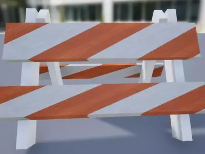 City blockade  Free low-poly 3D model