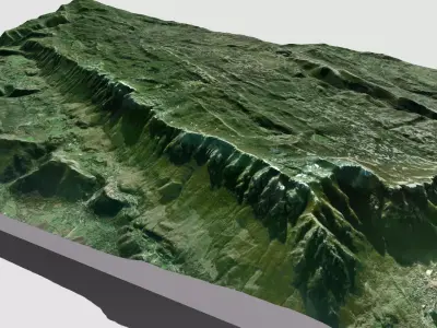 Mountain landscape Panormo Italy 3D model