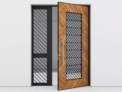 Aluminium door 195 3D model