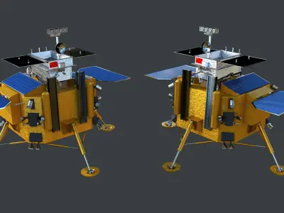 Chang e 4 lunar rover Low-poly 3D model