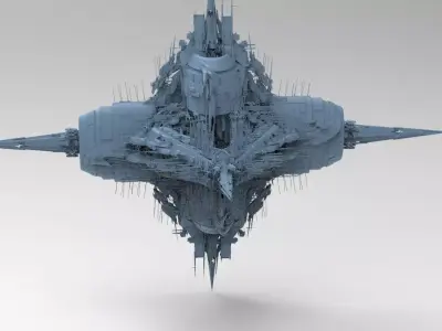 Sci fi Locust orb station  3D model