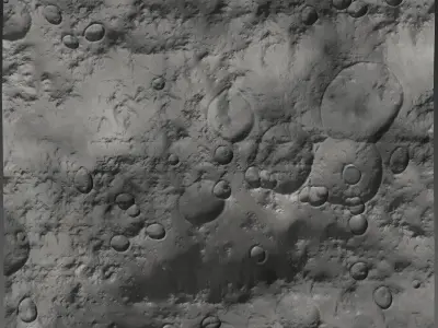 Large-Scale Moon Environment - Plains Low-poly 3D model