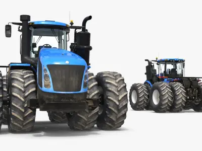  New Holland T9 Wheeled Tractor Dirty Simplified 