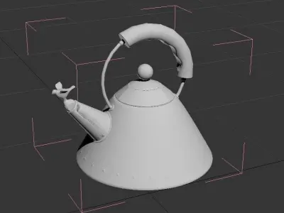 kettle stylized Free low-poly 3D model