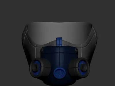 gas mask  helmet high poly sculpt 3d printable 3D model 3D model