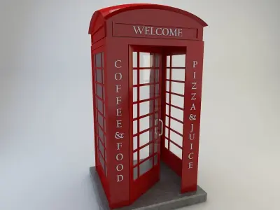 Telephone Cabin 3D model