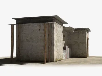Slum x21 Low-poly 3D model