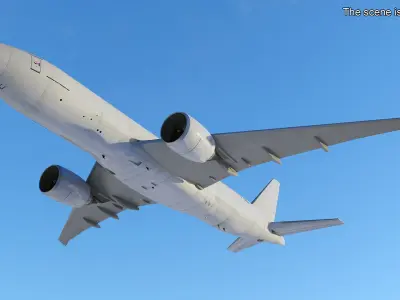  Commercial Freighter Airplane Boeing 777 Rigged 