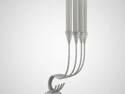 Silver Candlestick 3D model