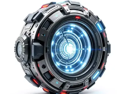 SciFi Energy Sphere Model Pack Low-poly 3D model